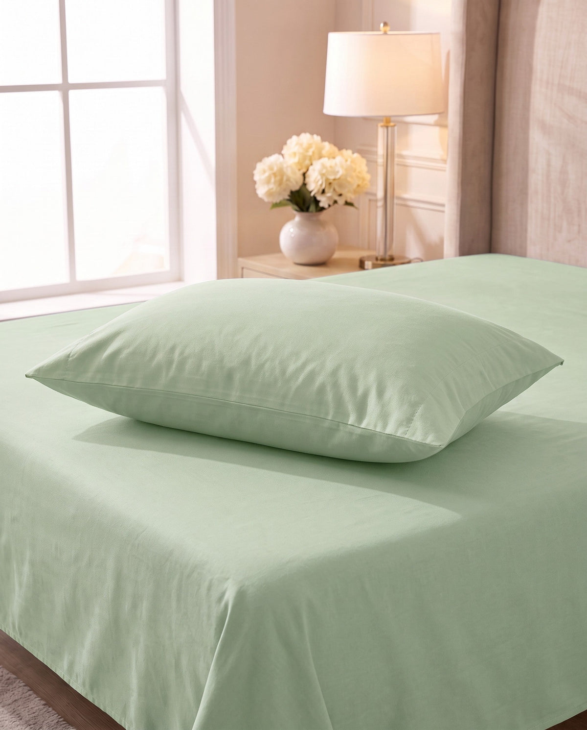 TESSERA Prestige Basic Line - Flap Pillow Case Set in Mint