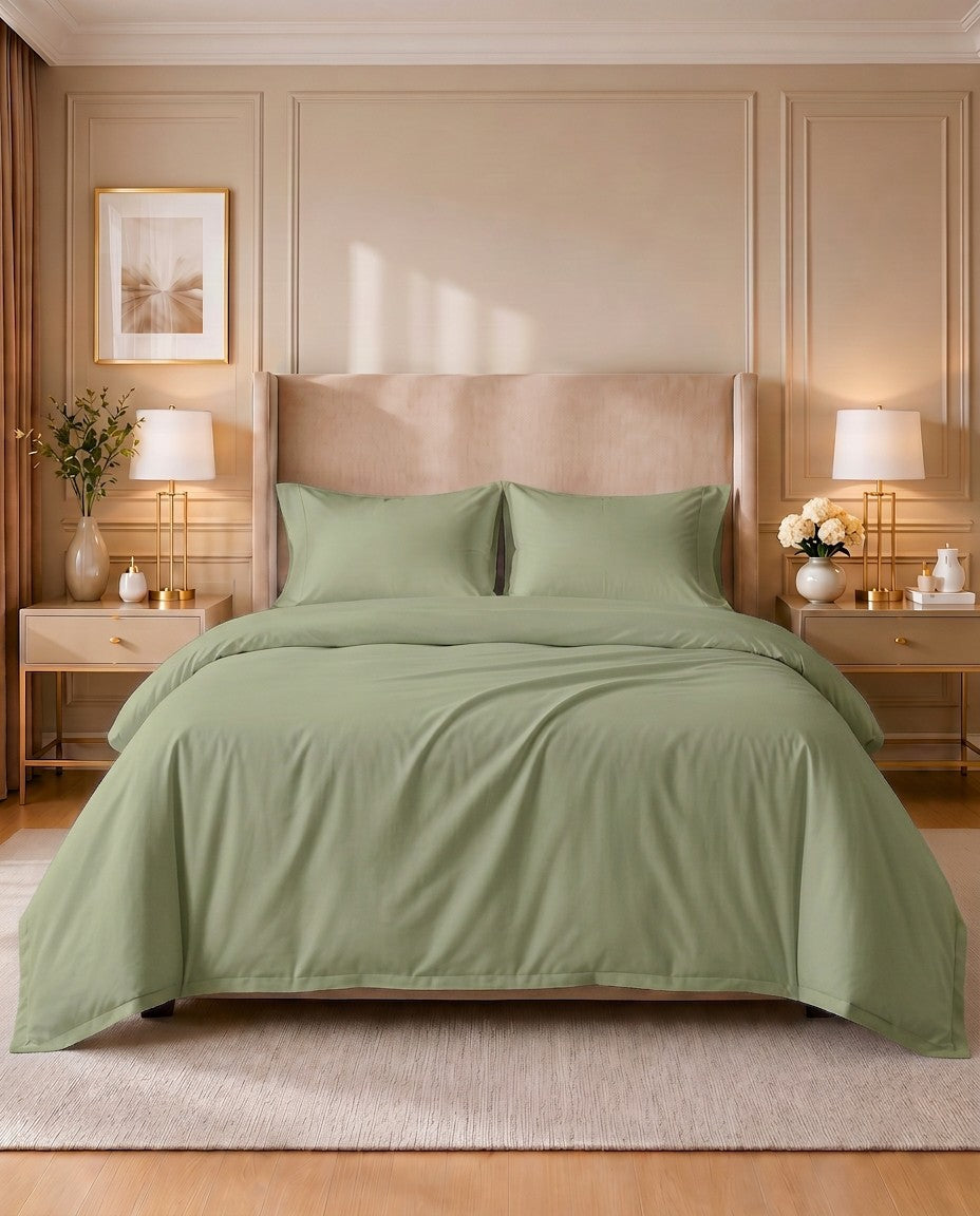 TESSERA Prestige Basic Line - Duvet Cover Set in Olive