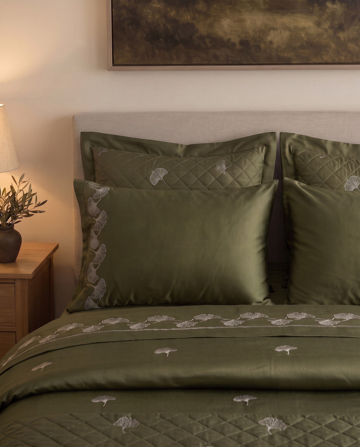 Sage Elegance Quilted Oxford Pillow Cases