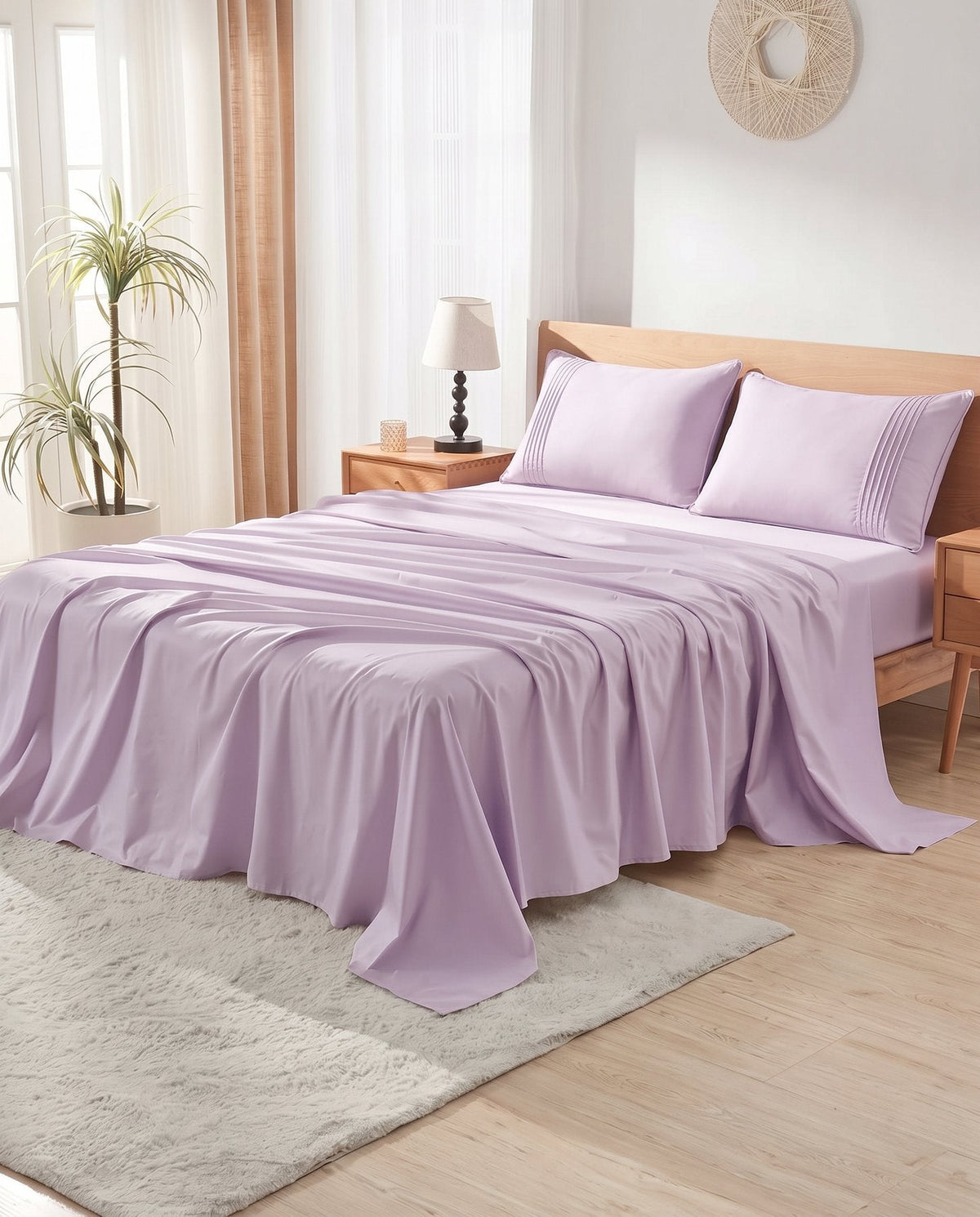 TESSERA Essentials Basic Line - Oxford Pillow Case Set in Lilac