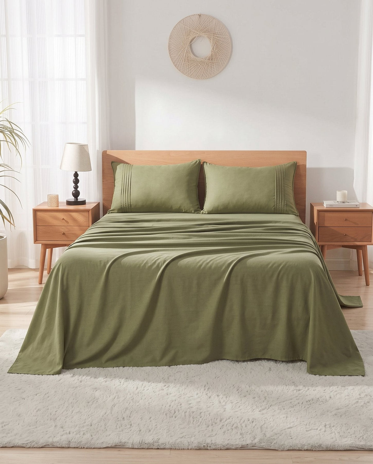 TESSERA Essentials Basic Line - Oxford Pillow Case Set in Olive