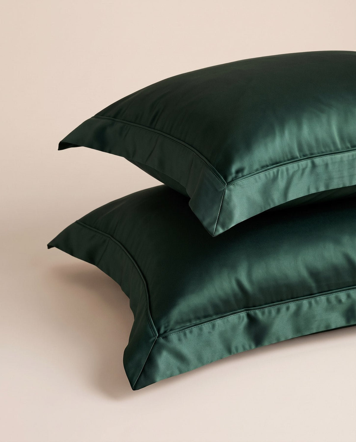TESSERA Prestige Basic Line - Oxford Pillow Case Set in Dark Green