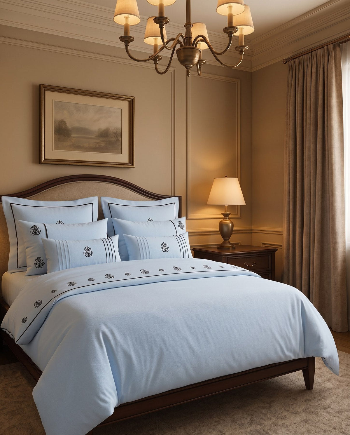 Atelier – Queen Fitted Sheet - Baby Blue