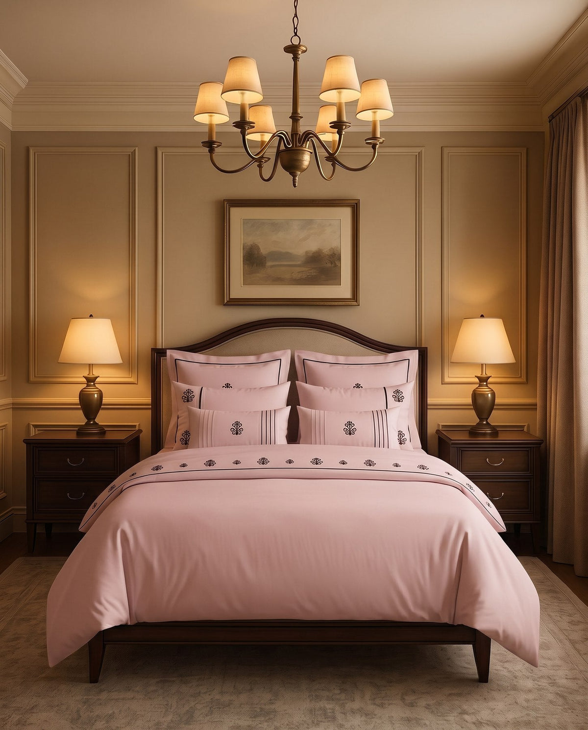 Atelier-Queen Flat Sheet in Rose