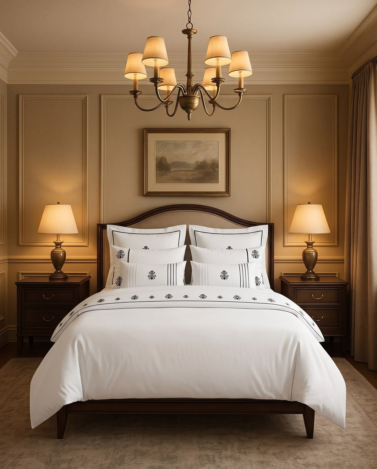 Atelier-Queen Duvet Cover with Embroidery - White