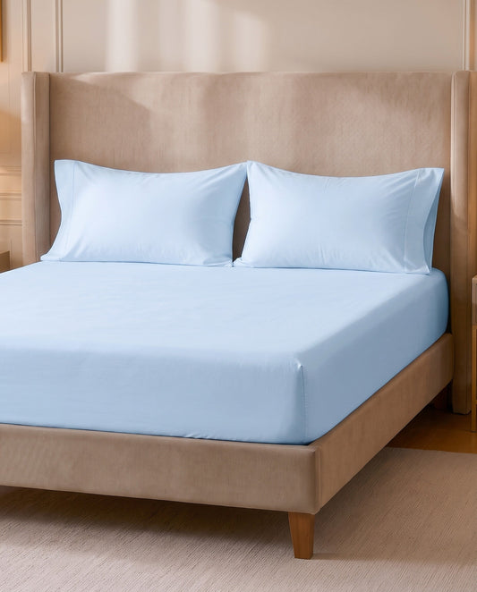 Fitted Sheet Set in Baby Blue