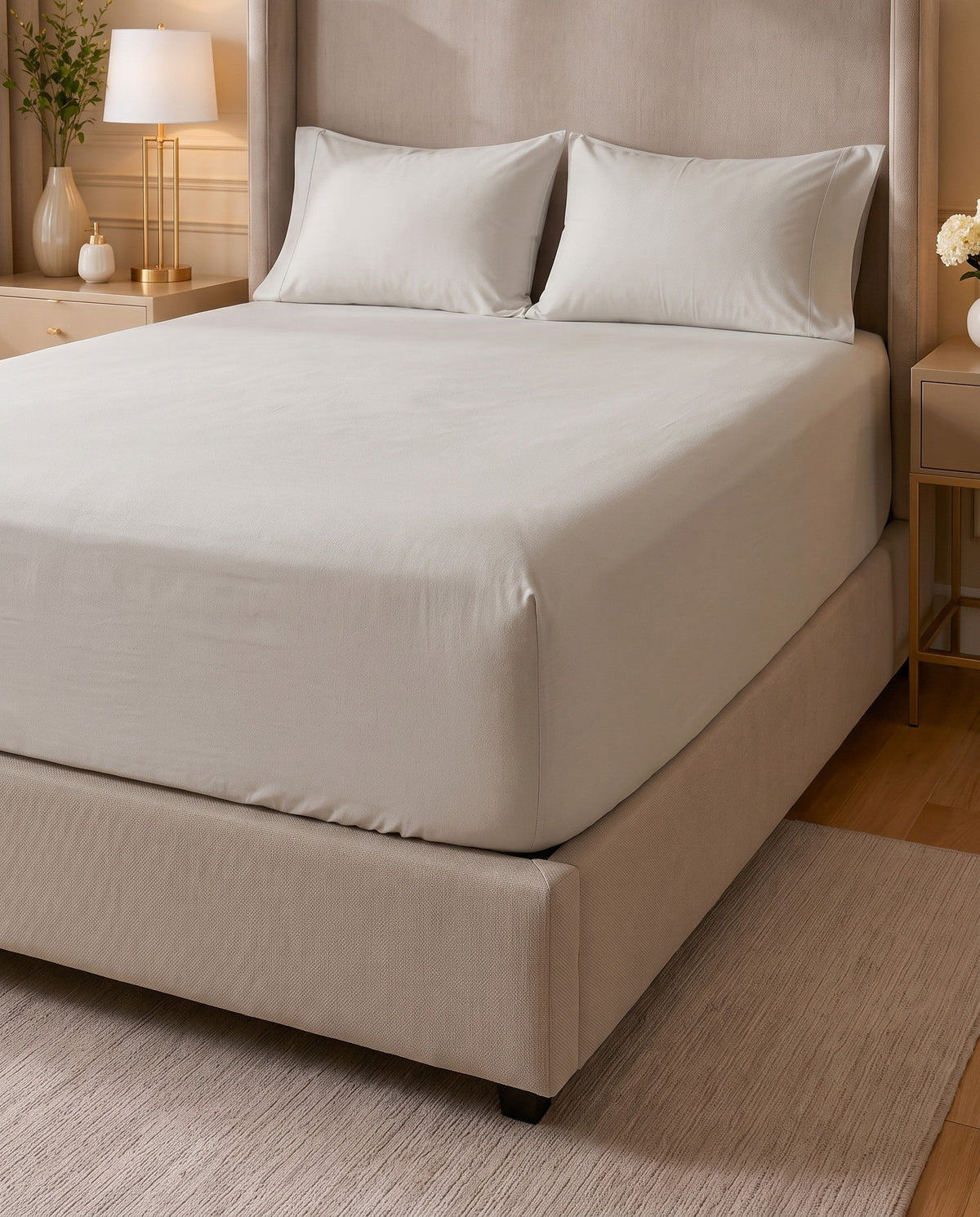 TESSERA Prestige Basic Line - Fitted Sheet Set in Beige