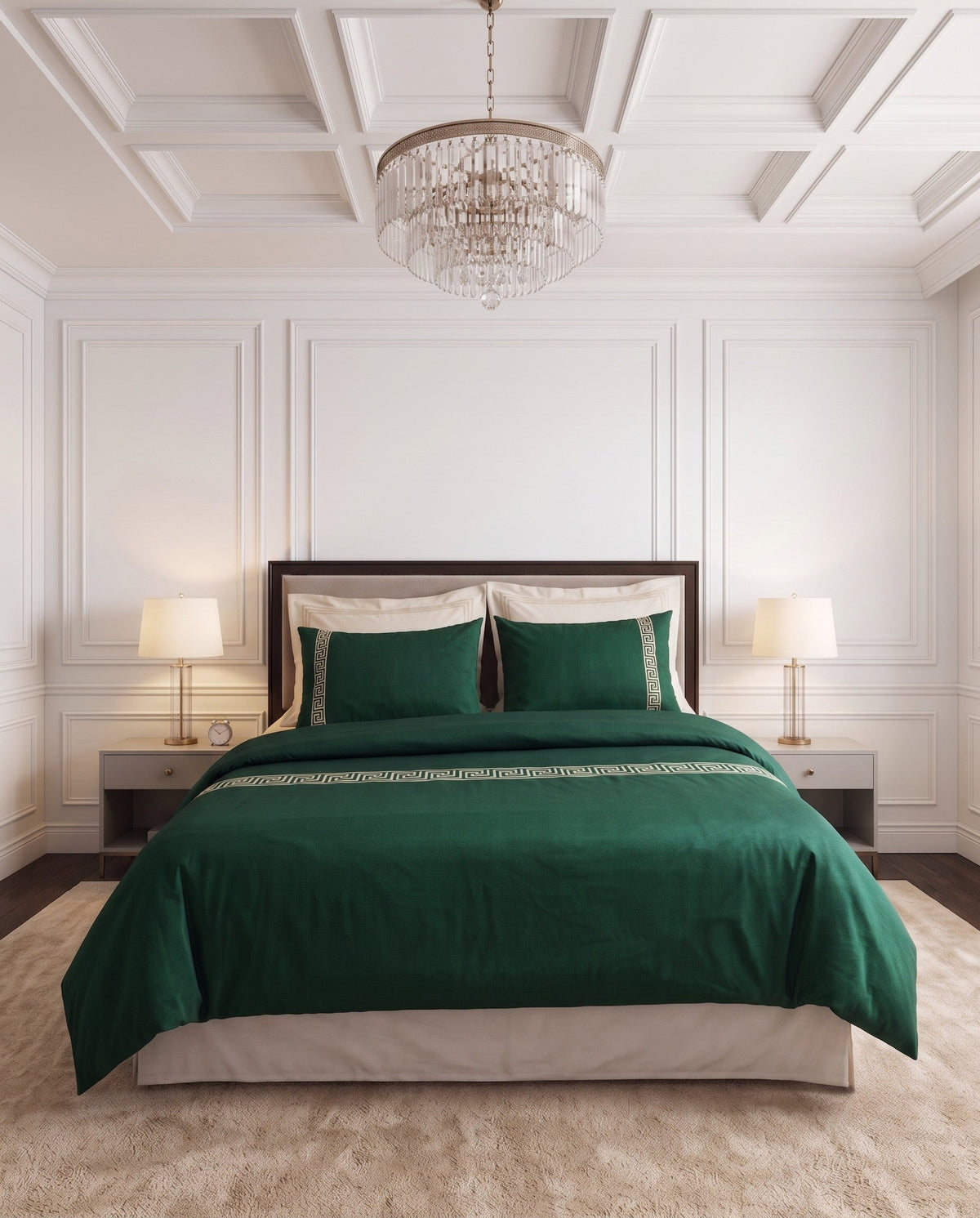 Versace Inspiration - Queen Fitted Sheet in Green