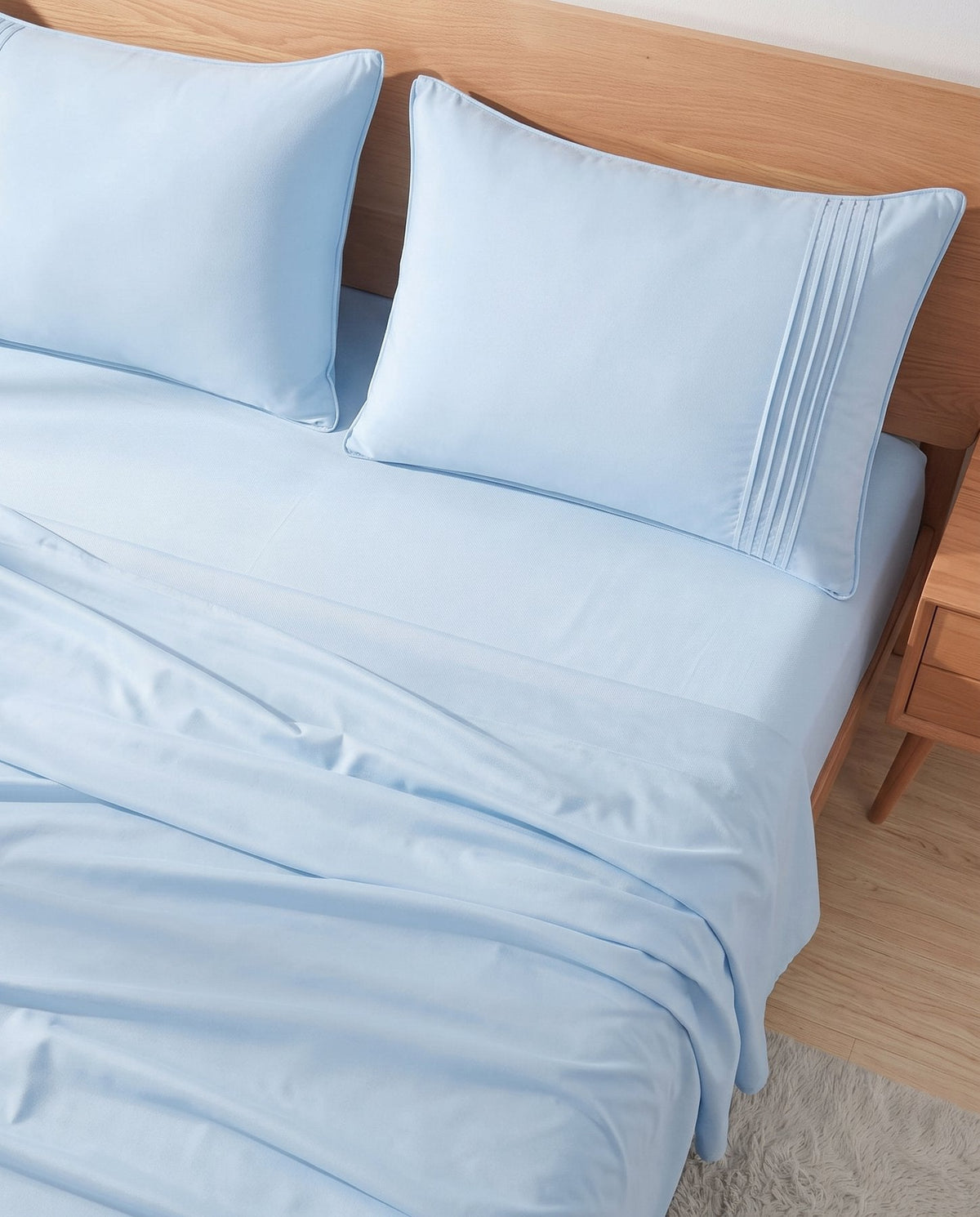 TESSERA Essentials Basic Line - Flat Sheet Set - Baby Blue