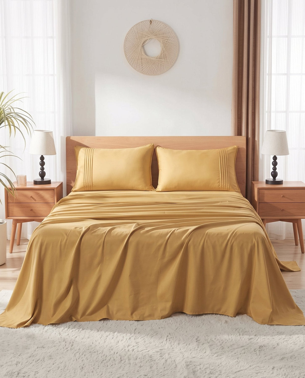 TESSERA Essentials Basic Line - Oxford Pillow Case Set in Gold