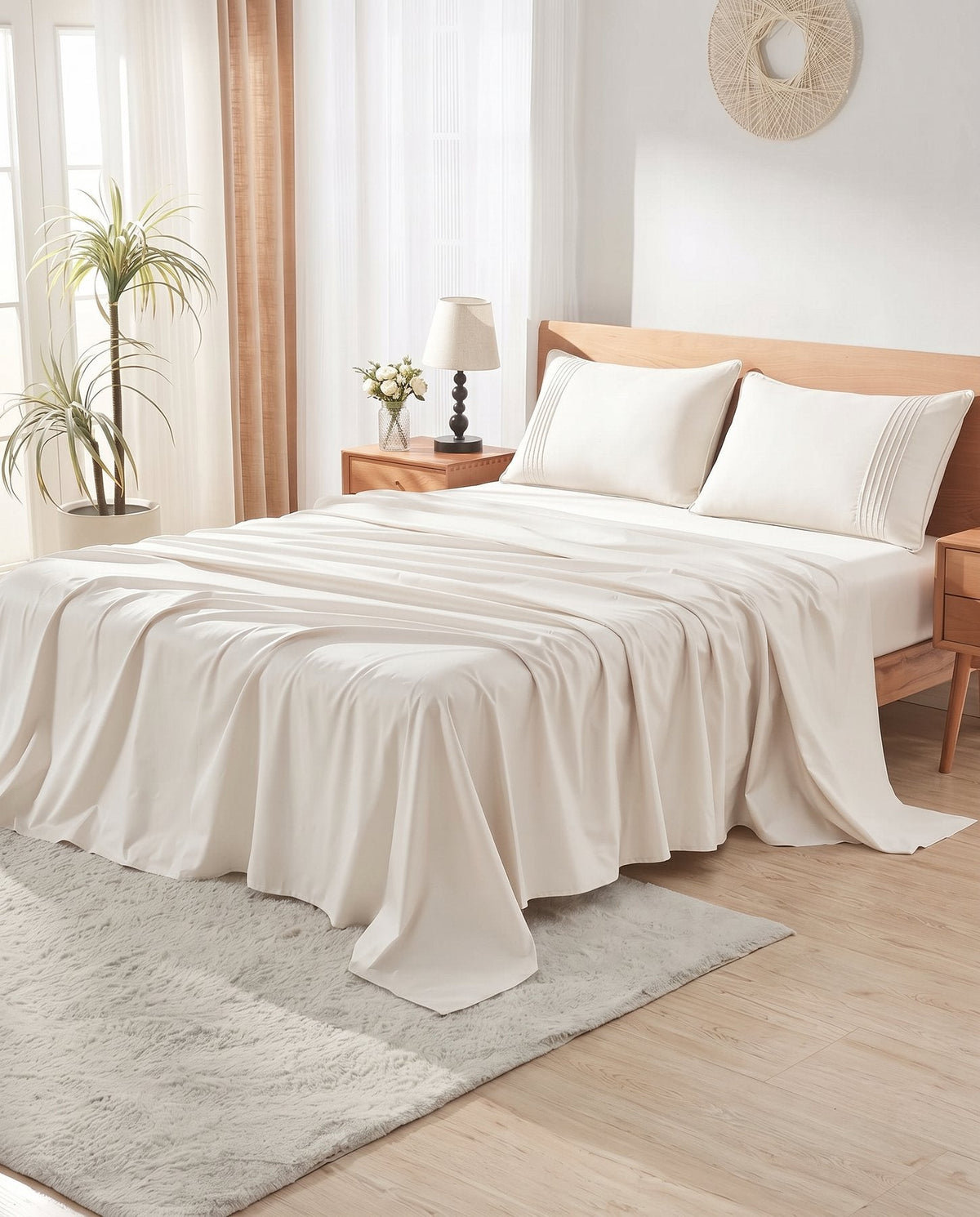 TESSERA Essentials Basic Line - Flat Sheet Set - Off White