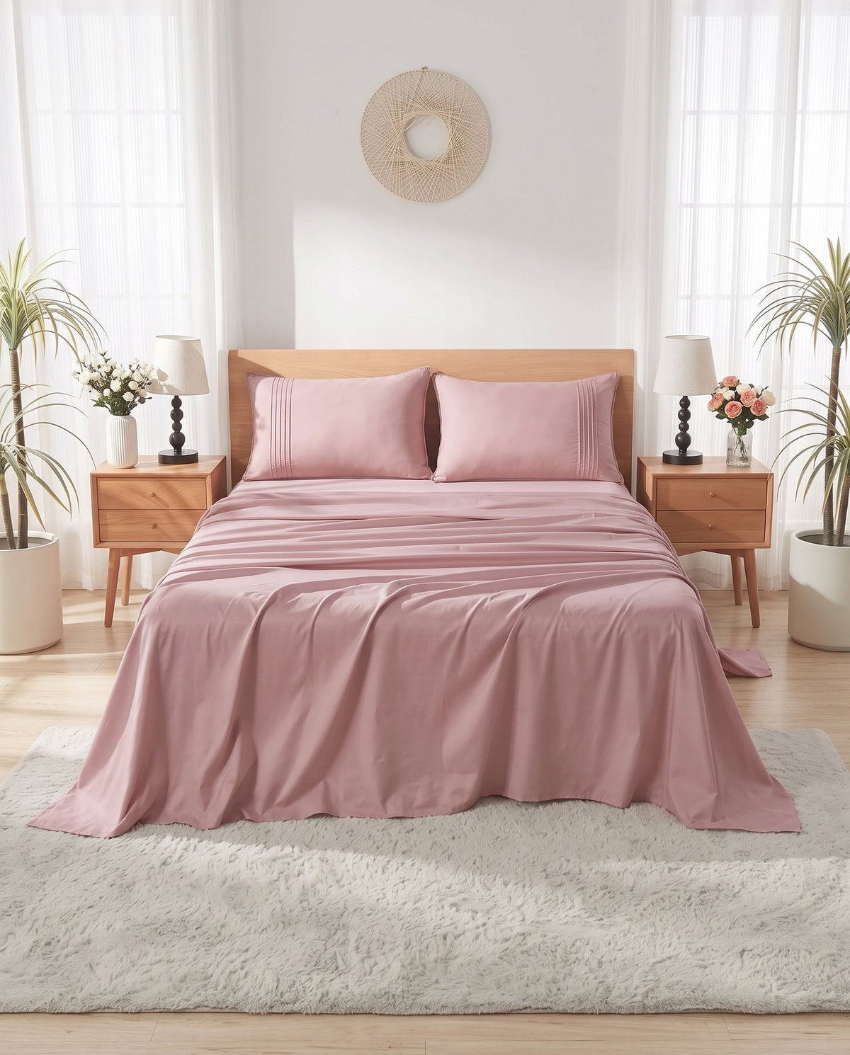 TESSERA Essentials Basic Line - Fitted Sheet Set - Rose