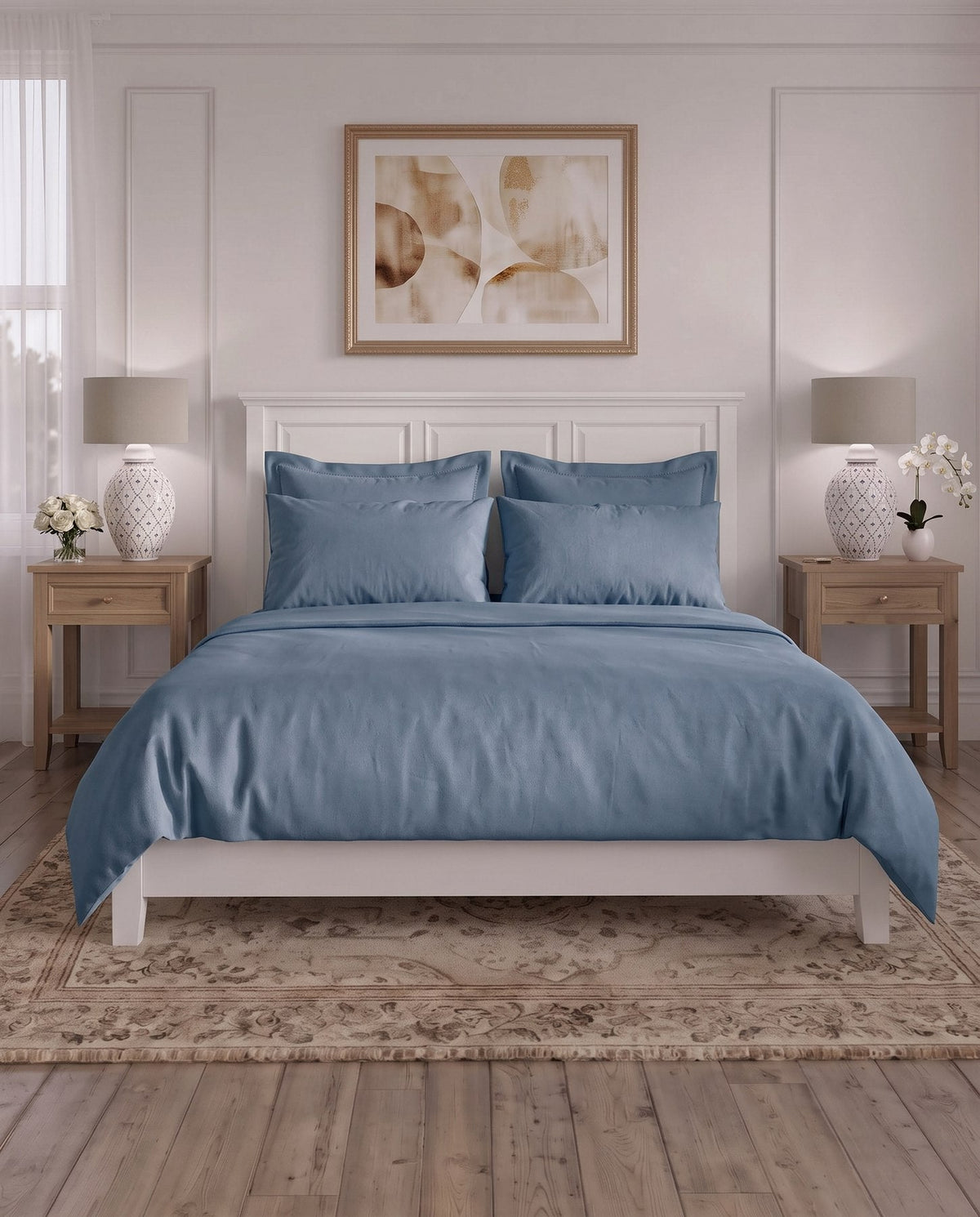 Flex – Fitted Sheet Set in Petrolic