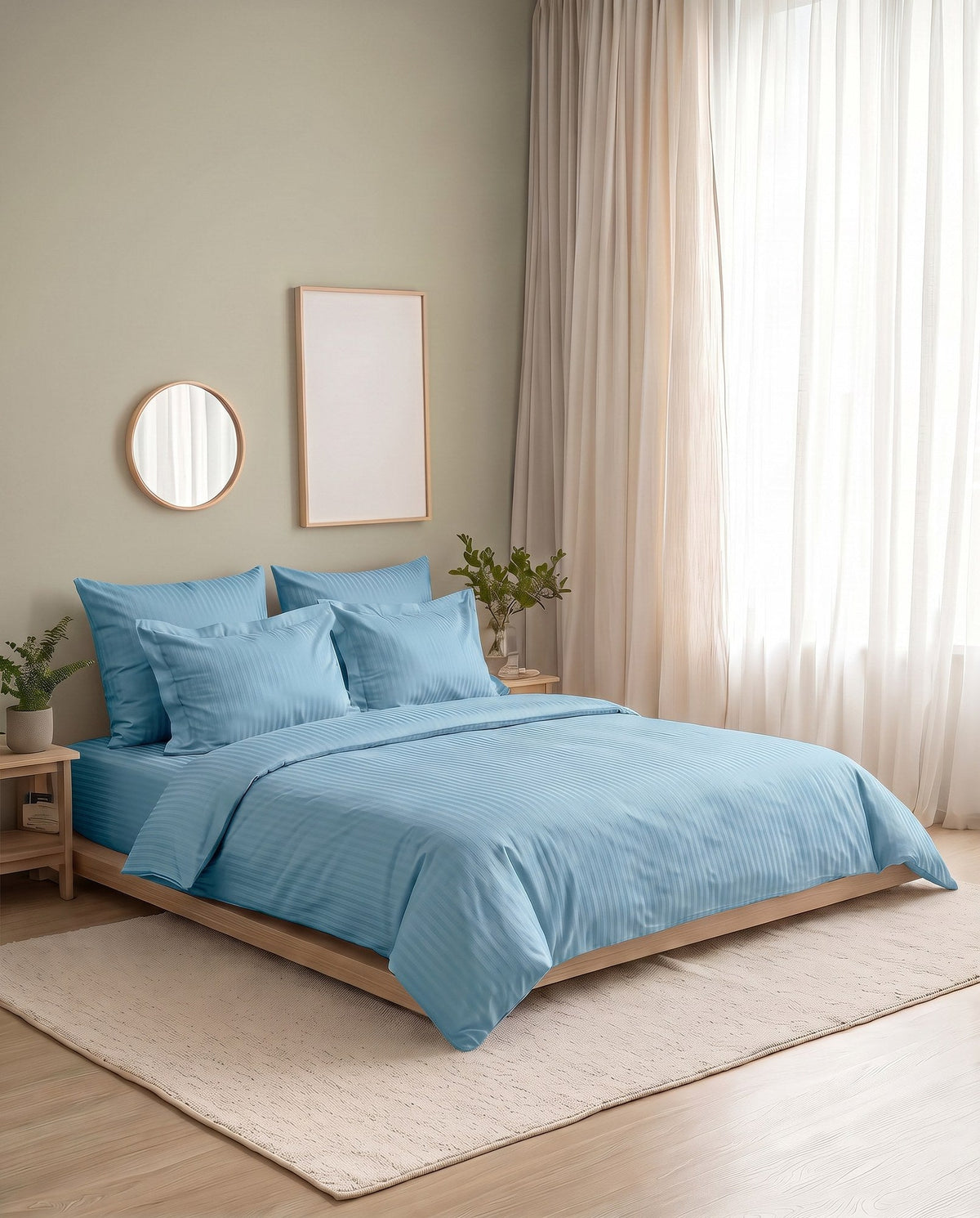 Grace – Duvet Cover Set - Sky Blue