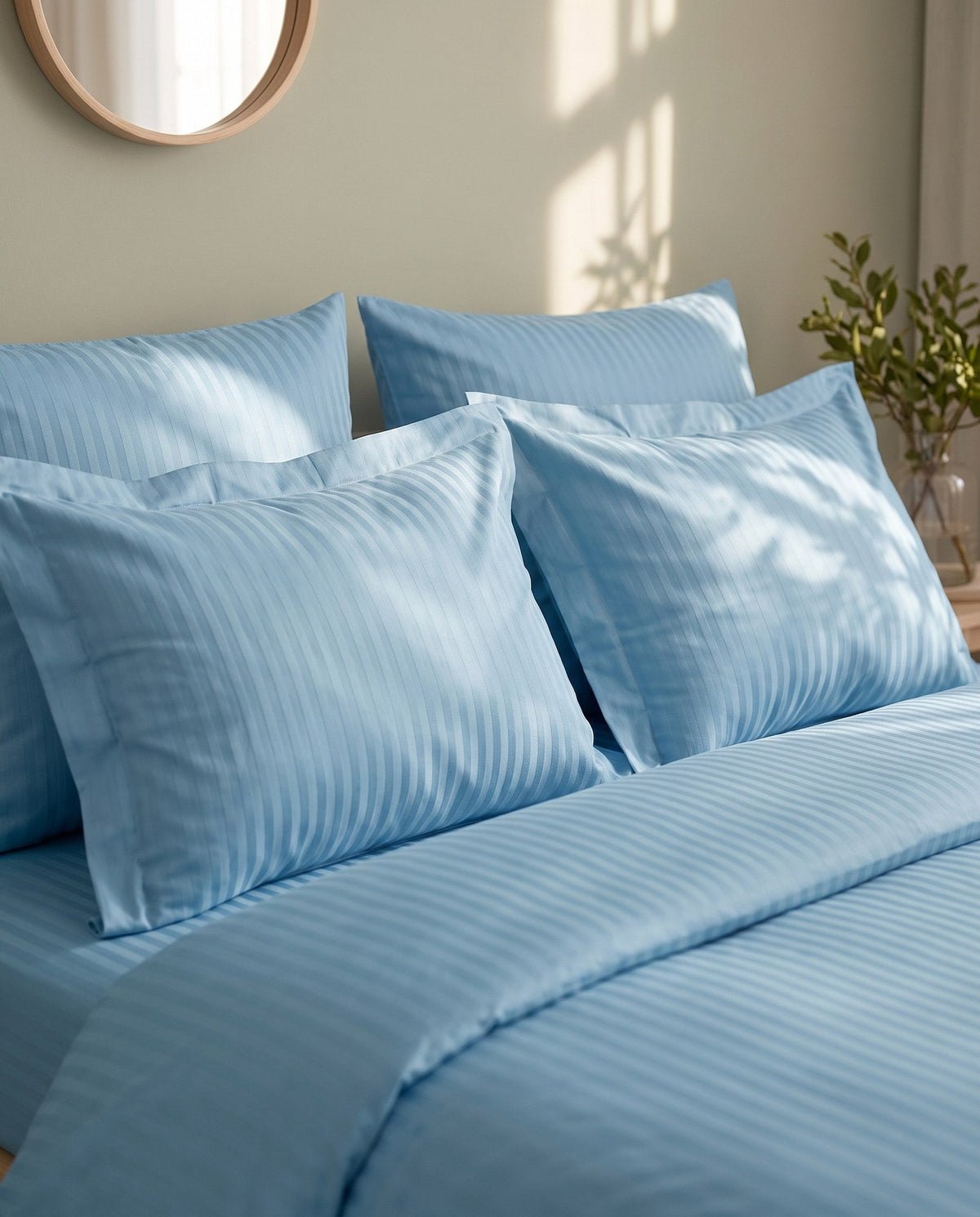 Grace – Flat Sheet Set - Sky Blue