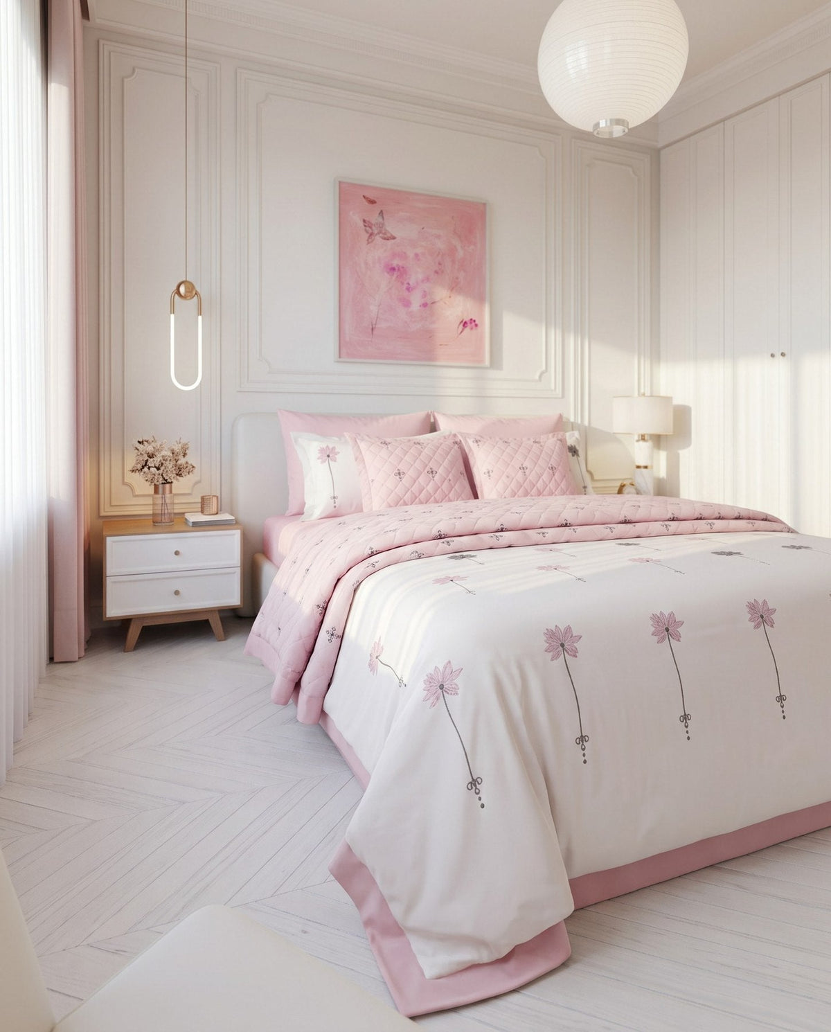 Luxury Essential-Queen Flat Sheet in Rose Gold