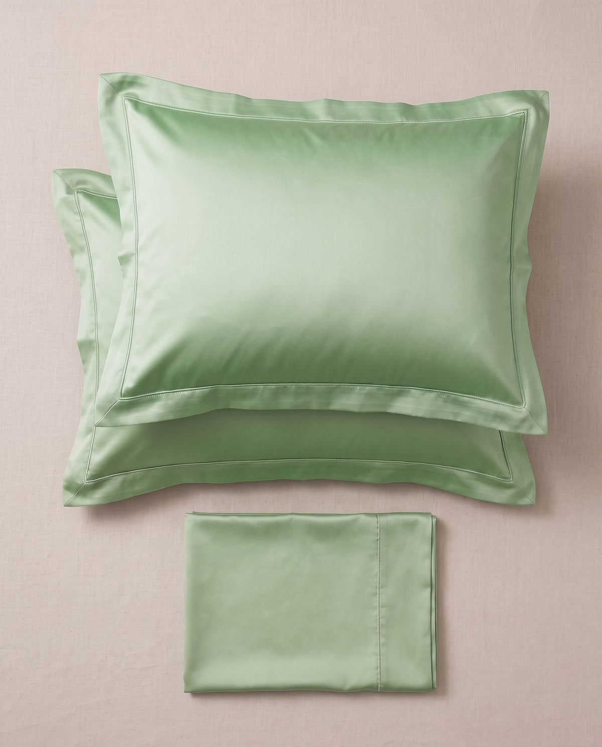 TESSERA Prestige Basic Line - Oxford Pillow Case Set - Light Green