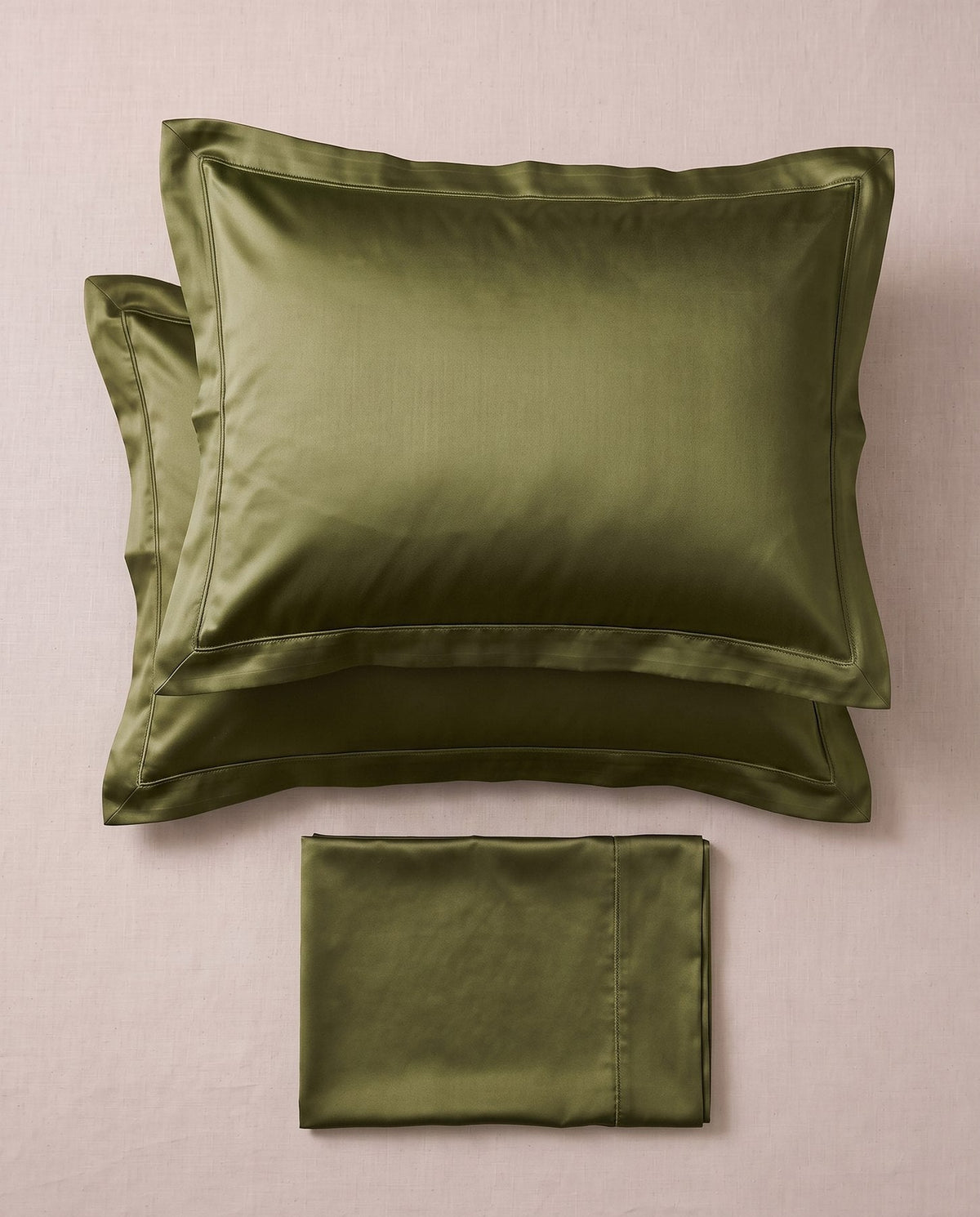 TESSERA Prestige Basic Line - Oxford Pillow Case Set - Olive