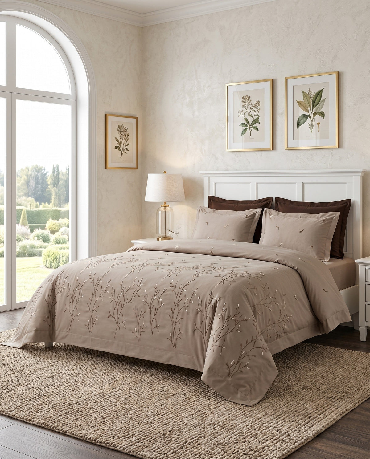 Royal Embroidery Queen Fitted Sheet