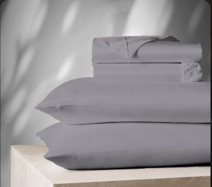 Tessera Signature Fitted Sheet Set Light Grey